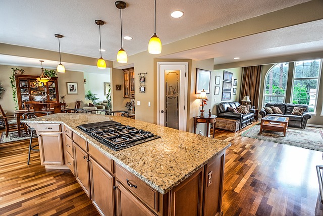 Bright kitchen surface